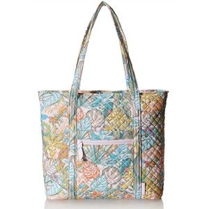 Vera Bradley Cotton Vera Tote Bag Rain Forest Canopy